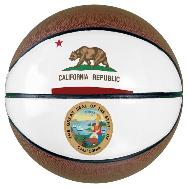 Balón De Baloncesto Bandera de California (Anverso)