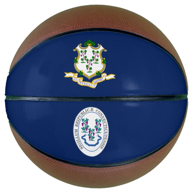 Balón De Baloncesto Bandera de Connecticut (Anverso)