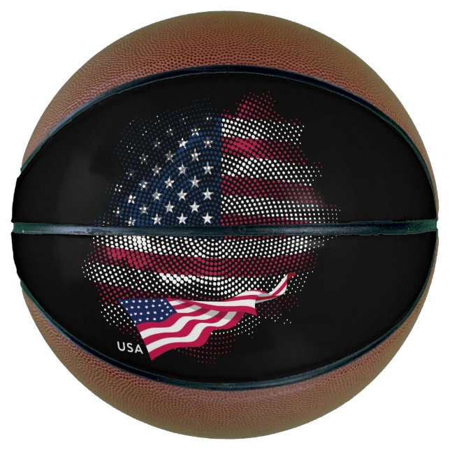 Balón De Baloncesto bandera de EE. UU. (Anverso)