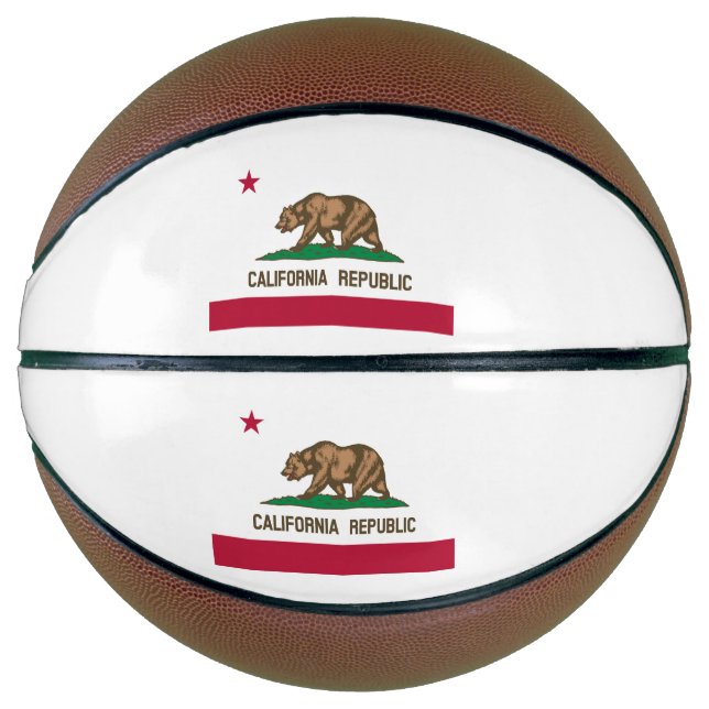 Balón De Baloncesto Bandera de estado de California (Anverso)