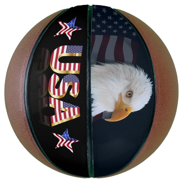 Balón De Baloncesto Bandera de Estados Unidos (Vertical)