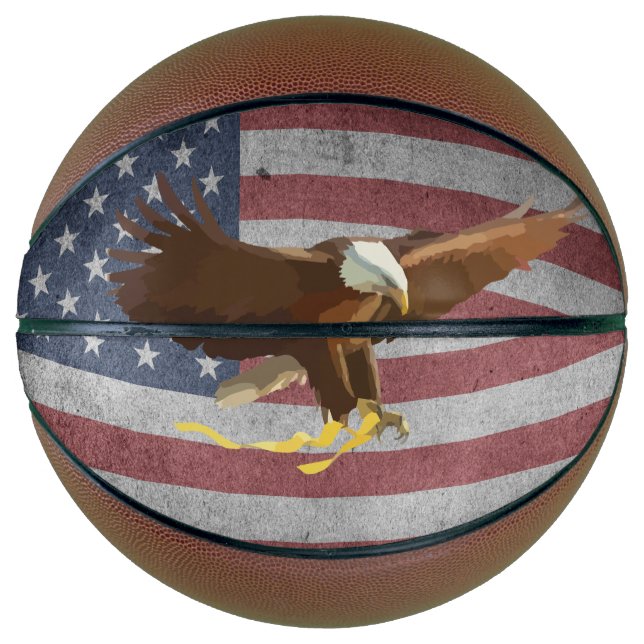Balón De Baloncesto Bandera de Estados Unidos (Anverso)