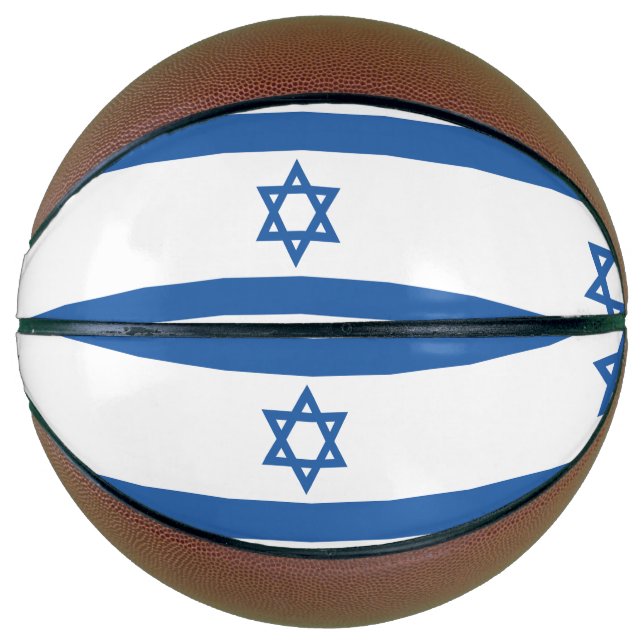 Balón De Baloncesto Bandera de Israel (Anverso)