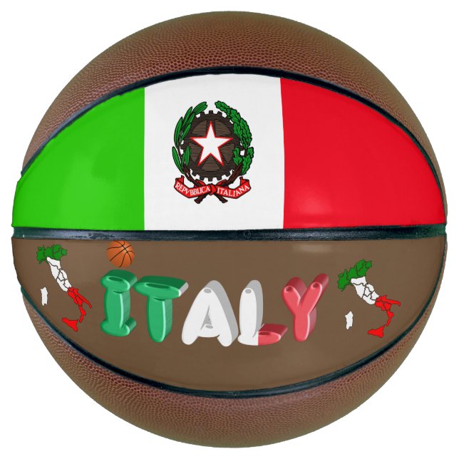 Balón De Baloncesto Bandera de Italia (Anverso)