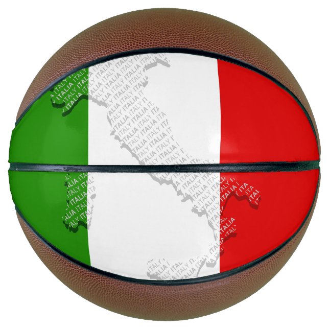 Balón De Baloncesto Bandera de Italia (Anverso)