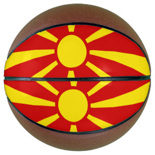 Balón De Baloncesto Bandera de Macedonia del Norte