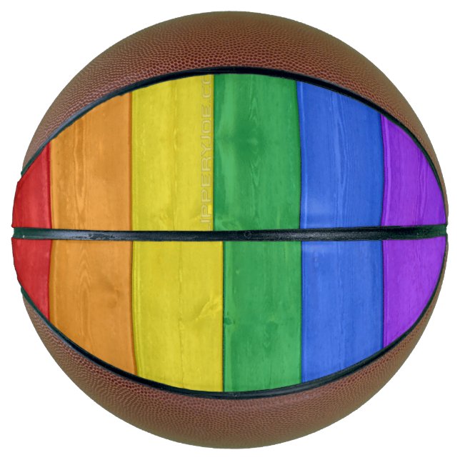 Balón De Baloncesto Bandera de madera de orgullo de SlipperyJoe arco i (Anverso)