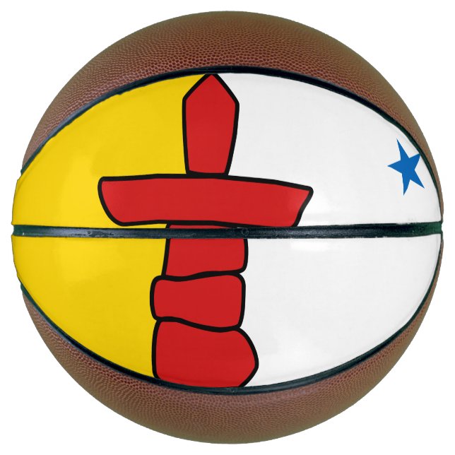 Balón De Baloncesto Bandera de Nunavut, Canadá (Anverso)