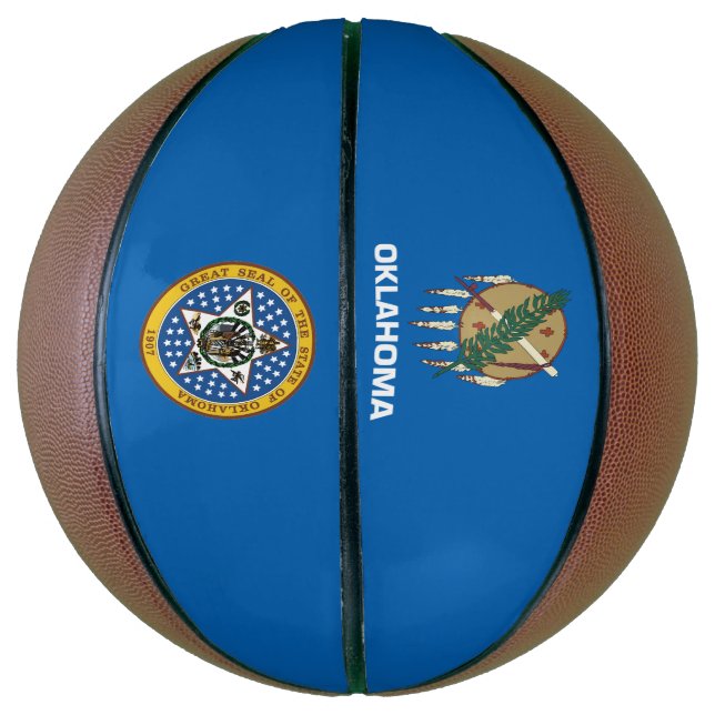 Balón De Baloncesto Bandera de Oklahoma (Vertical)