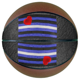 Balón De Baloncesto bandera de orgullo de cuero de SlipperyJoe's negro