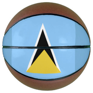 Balón De Baloncesto Bandera de Santa Lucía