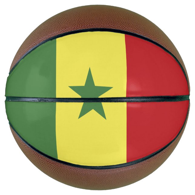 Balón De Baloncesto Bandera de Senegal (Anverso)