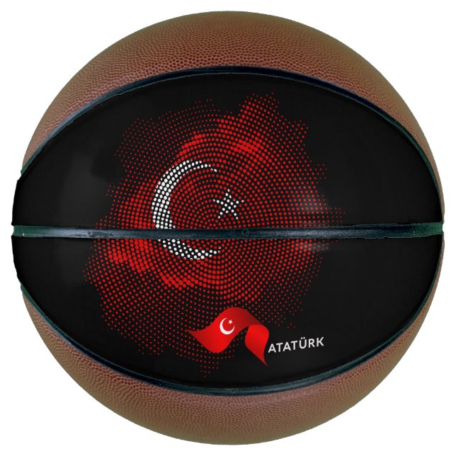 Balón De Baloncesto Bandera de Turquía (Anverso)