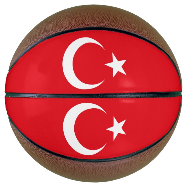 Balón De Baloncesto Bandera de Turquía (Anverso)
