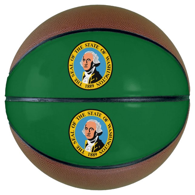 Balón De Baloncesto Bandera de Washington (Anverso)