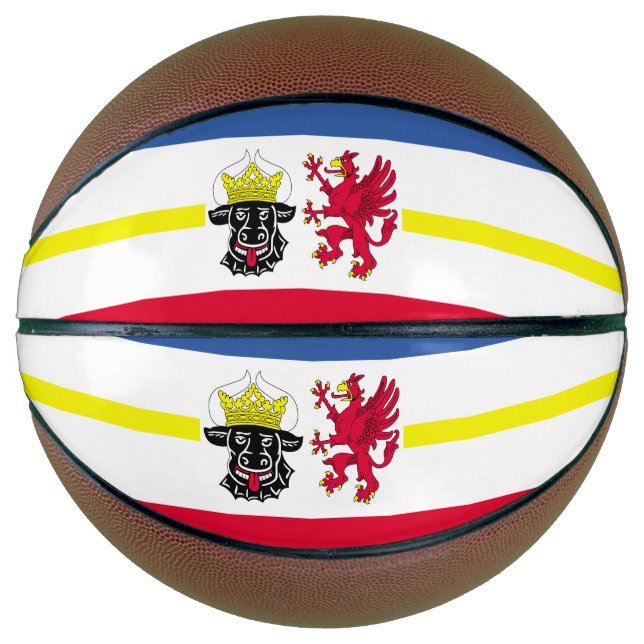 Balón De Baloncesto Bandera del baloncesto Mecklemburgo-Pomerania Occi (Anverso)