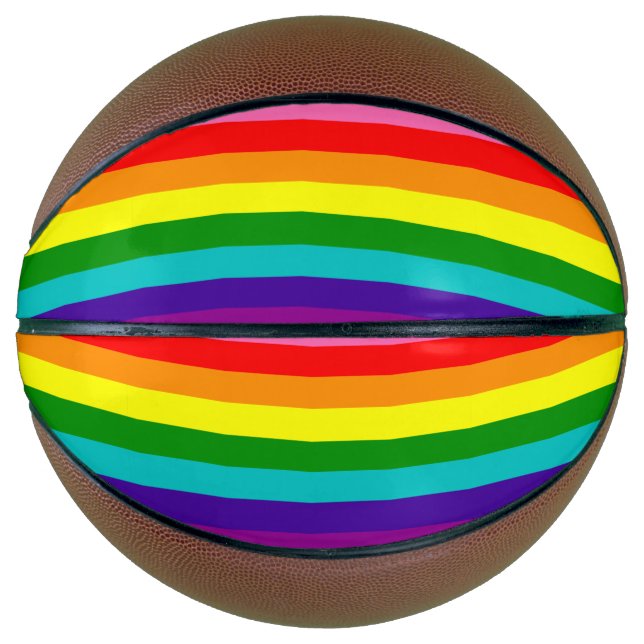 Balón De Baloncesto Bandera gay arcoiris LGBT Baloncesto (Anverso)