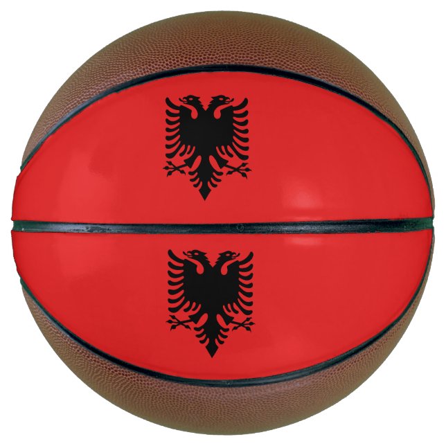 Balón De Baloncesto Bandera patriótica albanesa (Anverso)