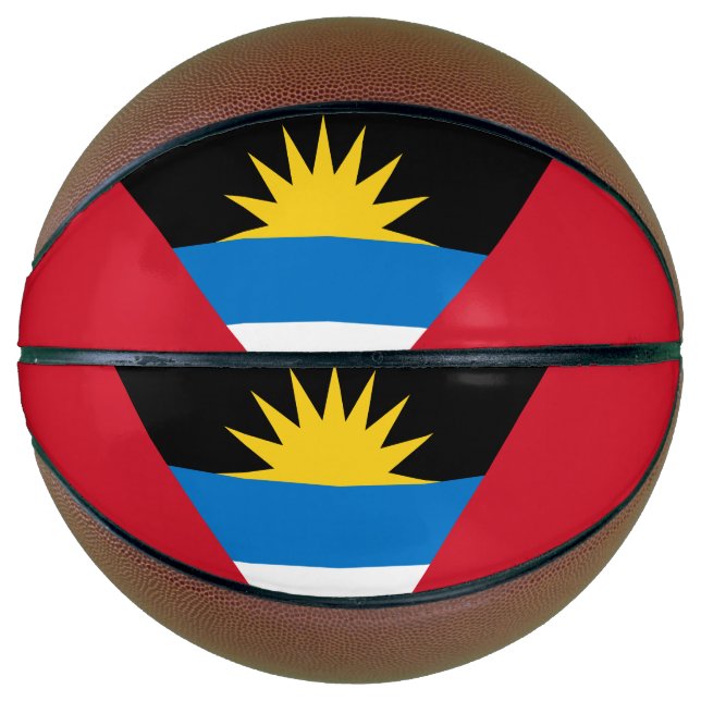 Balón De Baloncesto Bandera Patriótica de Antigua y Barbuda (Anverso)
