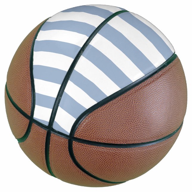 Balón De Baloncesto Basketball Blue & White Stripe (Angular)