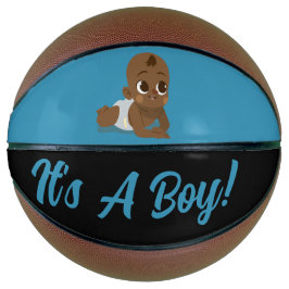 Balón De Baloncesto Basketball Gender Reveal Baby Shower Blue Boy