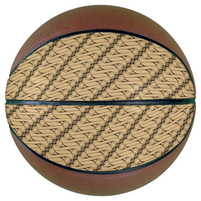 Balón De Baloncesto Batik Parang, patrón indonesio, javanés, etnia (Anverso)