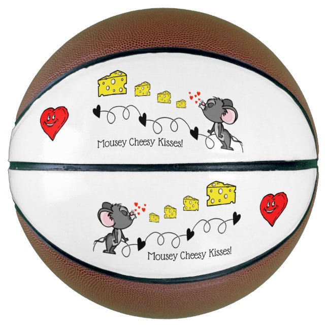 Balón De Baloncesto Besos Cheesy del Básquetbol (Anverso)