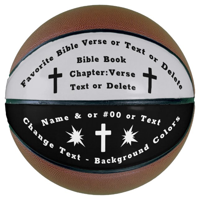 Balón De Baloncesto Biblia personalizada contra bola de baloncesto tu  (Anverso)