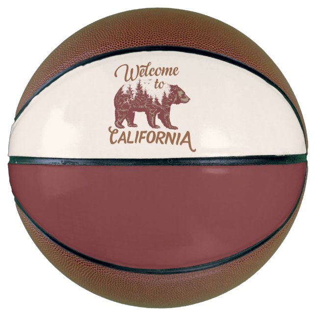 Balón De Baloncesto Bienvenidos a California Bear Forest (Anverso)