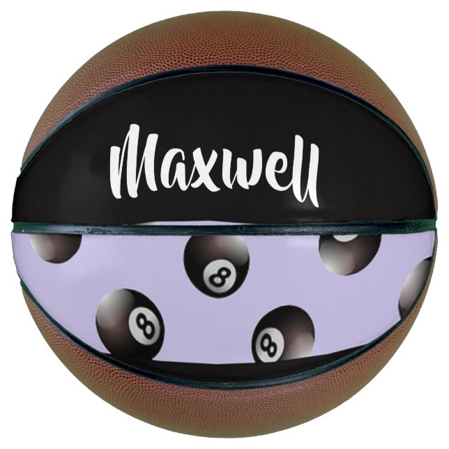 Balón De Baloncesto Black 8 ball pattern (Anverso)