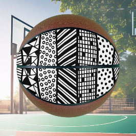 Balón De Baloncesto Black and white - modern pattern