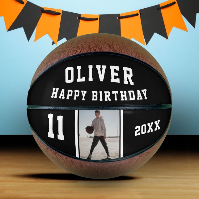 Balón De Baloncesto Black Happy Birday Photo (Subido por el creador)