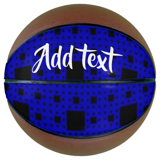 Balón De Baloncesto Bloques negro y azul (Anverso)