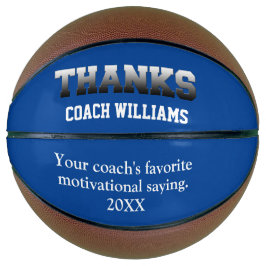 Balón De Baloncesto Blue Gracias Coach Keepsake