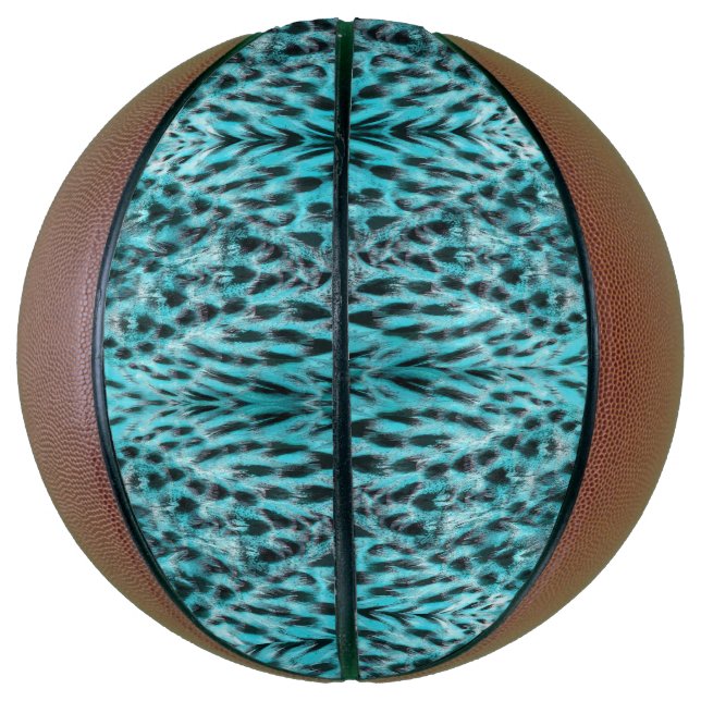 Balón De Baloncesto Blue plumage - cool feather design (Vertical)