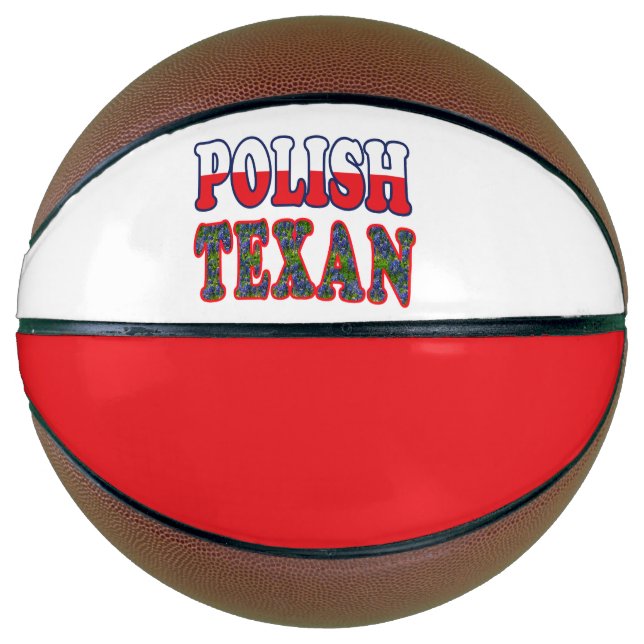 Balón De Baloncesto Bluebonnets de texana polaca (Anverso)