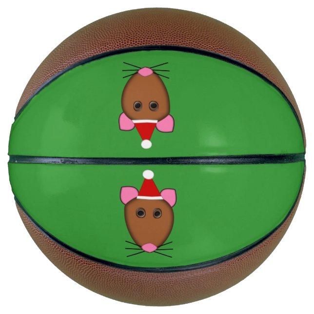Balón De Baloncesto Bolas de básquetbol con el ratón navideño (Anverso)