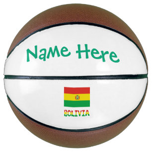 Balón De Baloncesto Bolivia Bandera Boliviana Verde Personalizada 