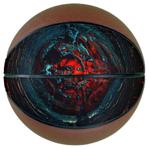 Balón De Baloncesto Brillo rojo del Océano Inferno