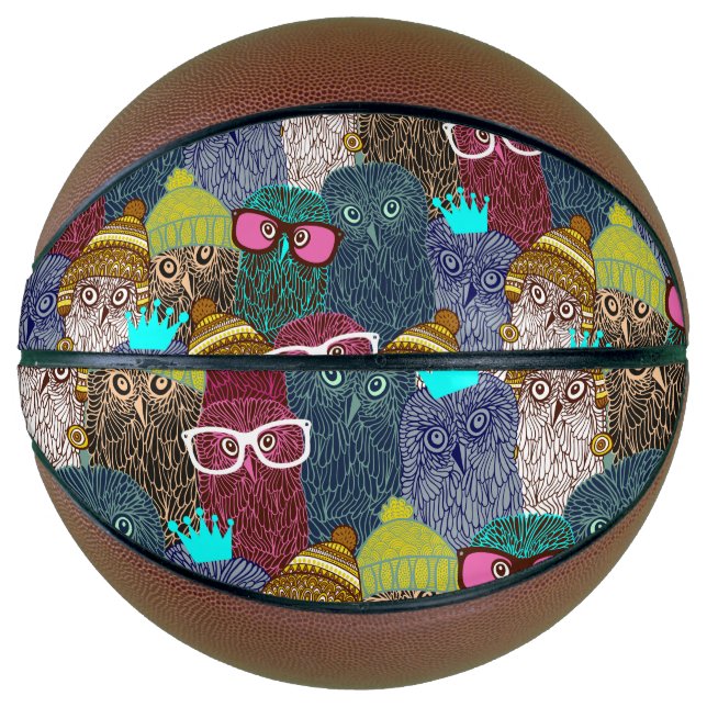 Balón De Baloncesto Búho en la corona (Anverso)