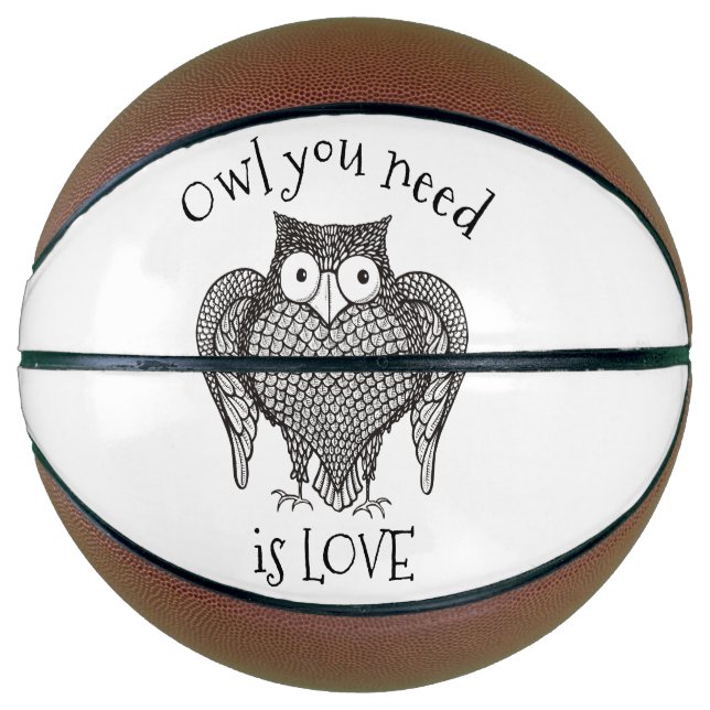 Balón De Baloncesto Búho que necesitas (Anverso)