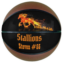 Balón De Baloncesto Caballo de Fuego Personalizado