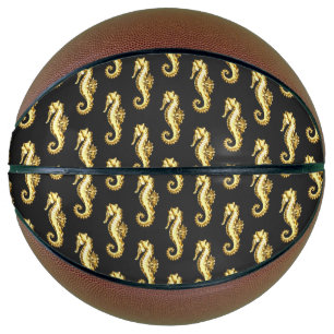 Balón De Baloncesto Caballo marino polígono de oro