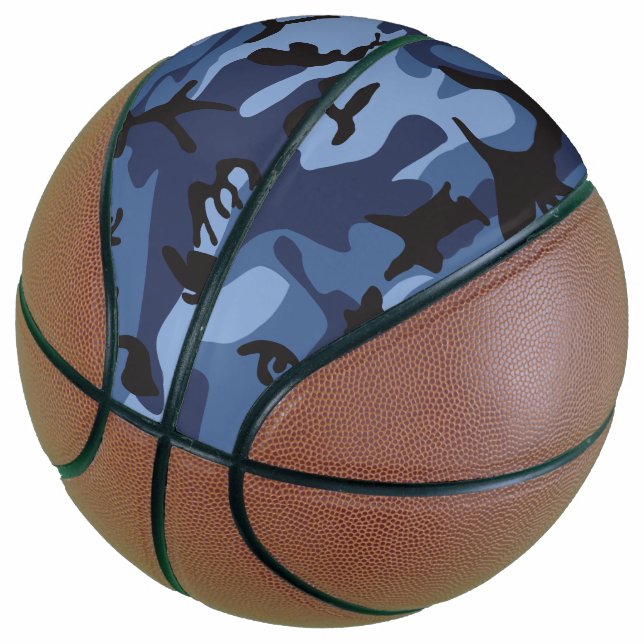 Balón De Baloncesto Camuflaje azul de la marina, ejército, ejército (Angular)