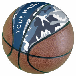 Balón De Baloncesto Camuflaje Azul Nieve de Invierno Personaliza tu no