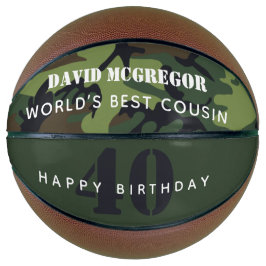 Balón De Baloncesto Camuflaje Feliz cumpleaños, lo mejor del mundo