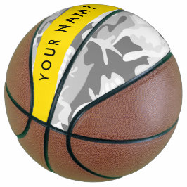 Balón De Baloncesto Camuflaje Gris Nieve de Invierno Personaliza tu no