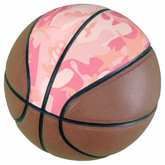 Balón De Baloncesto Camuflaje rosa, militar, ejército (Angular)