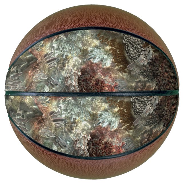 Balón De Baloncesto Capas apagadas de cristales marrones (Anverso)