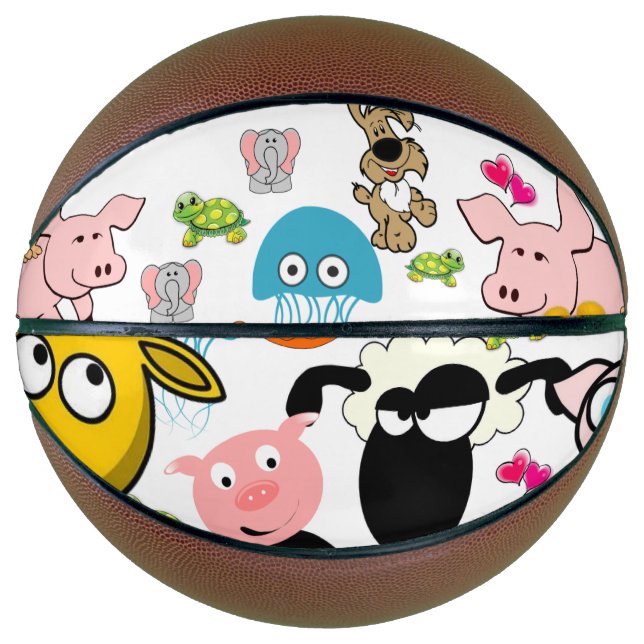 Balón De Baloncesto Cerdos Ovejas Jirafa Baloncesto (Anverso)